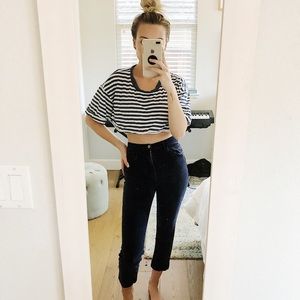 BRANDY MELVILLE navy blue corduroy pants